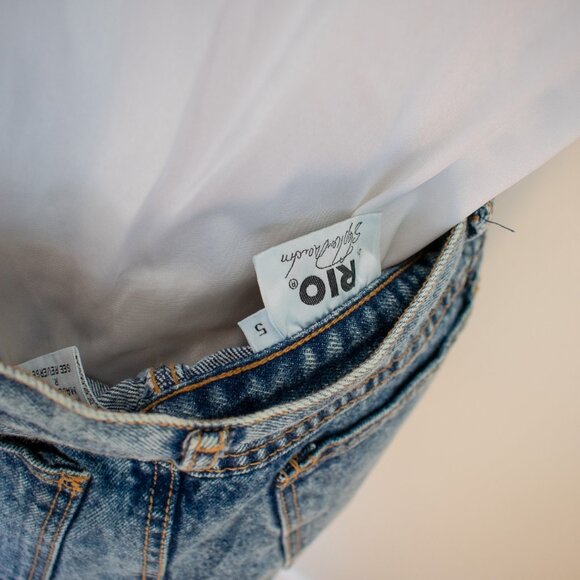 Vintage Denim Mini Skirt by Rio Size 00 - Picture 7 of 8